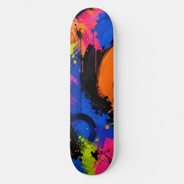 Planche de skateboard Bold Abstract Paint Splash (Recto)