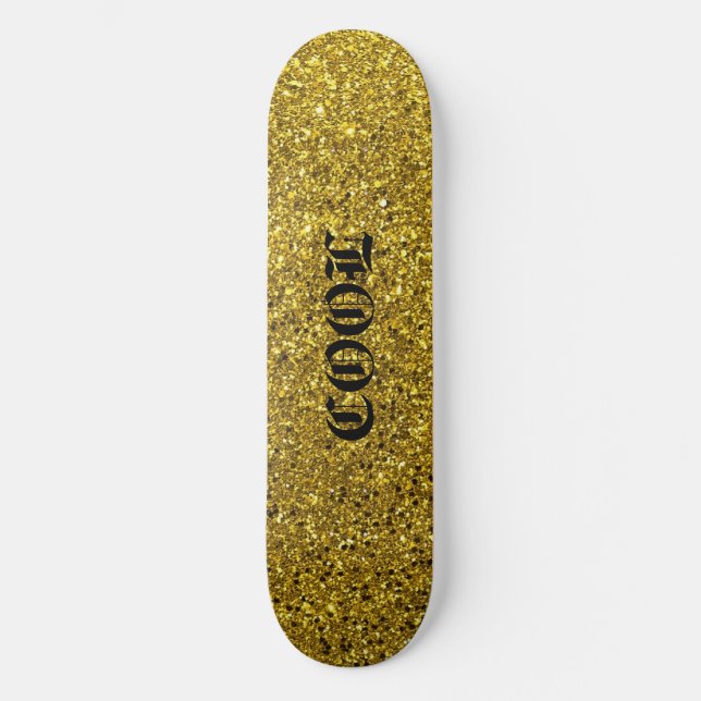 Planche de skateboard Cool Gold Parties scintillan (Recto)