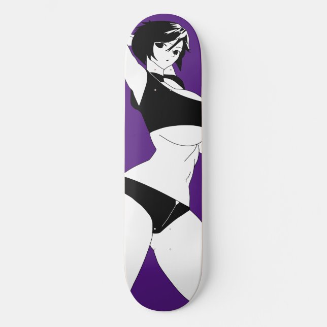 Planche De Skateboard De Fille Anime Surprise (Recto)