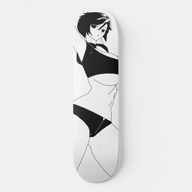Planche De Skateboard De Fille Anime Surprise (Recto)