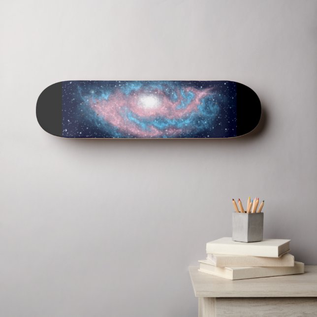 Planche de skateboard de galaxie spirale transgenr (Art mural (Horz))
