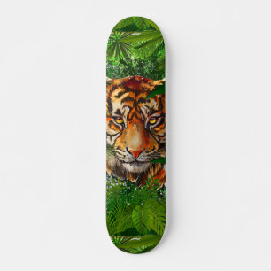 Planche de skateboard de tigres Jungle Art Skate