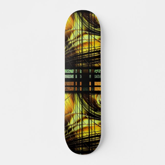 Planche de skateboard en or de miel déchiqueté (Devant)