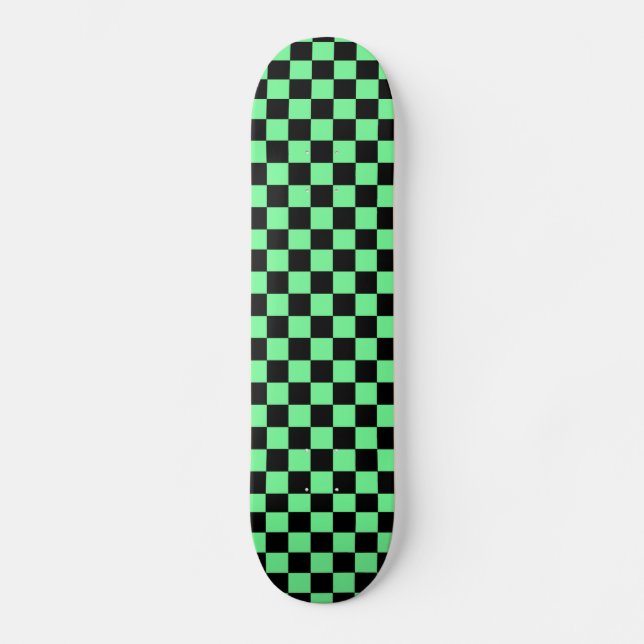 Planche de skateboard Green Checkers (Recto)