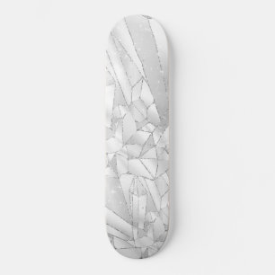 Planche de skateboard gris blanc