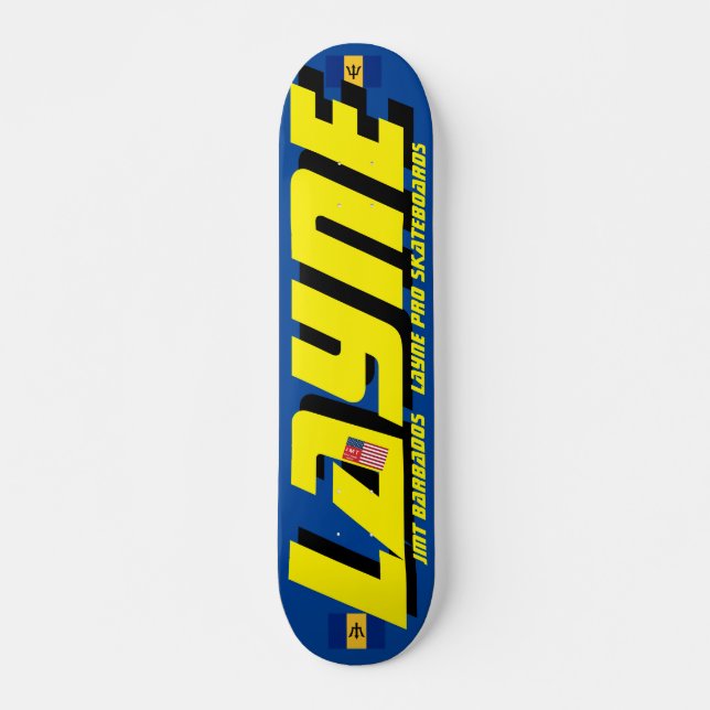PLANCHE DE SKATEBOARD LAYNE JMT BARB 7 3/4" (Devant)