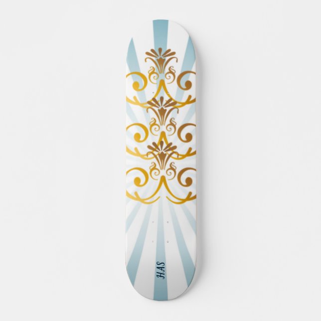Planche de skateboard Motif Gold Baroque (Devant)
