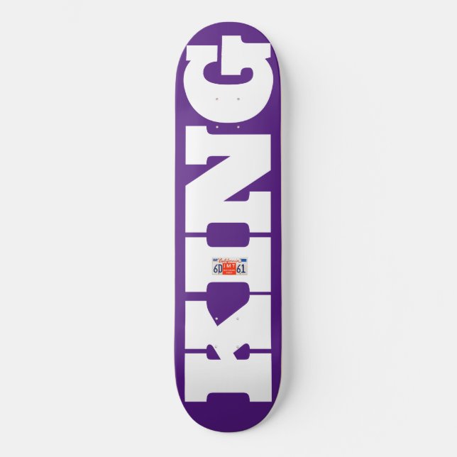 PLANCHE DE SKATEBOARD OFFICIELLE DU ROI 8 1/4" (Recto)