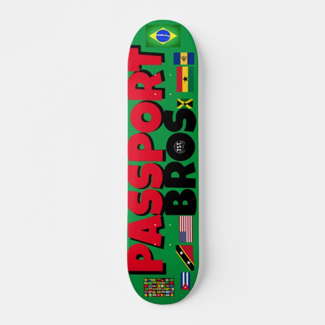 PLANCHE DE SKATEBOARD PASSPORT BROS  7 3/4" (Devant)