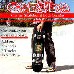 Planche de skateboard personnalisée Garuda<br><div class="desc">Garuda Custom Skateboard Deck Customisez cette conception Garuda skateboard deck de conception avec votre sélection de roues,  camions,  ruban de poignée et plus encore.</div>