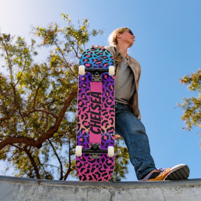 Planche de skateboard personnalisée Leopard (Extérieur 1)