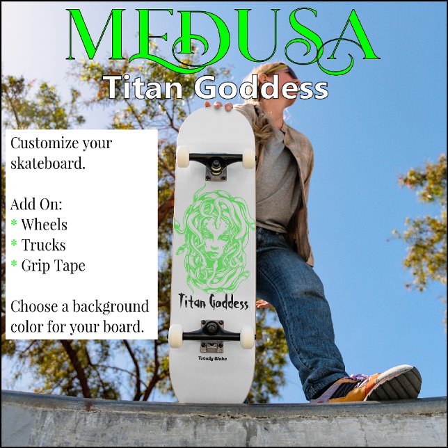 Planche de skateboard personnalisée Medusa (Créateur téléchargé)