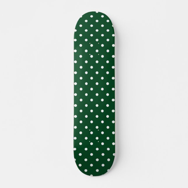Planche de skateboard Pois verte (Devant)