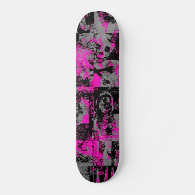 Planche de skateboard rose (Recto)