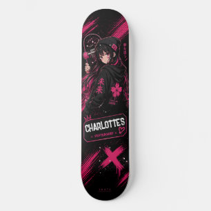 Planche de skateboard rose personnalisée de fille 