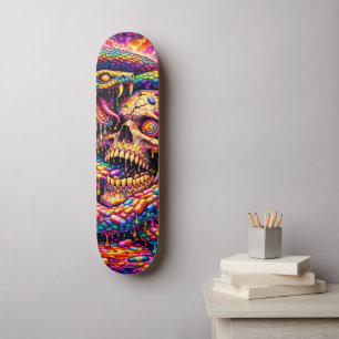 Planche de skateboard Serpent à Crâne Psychedéliqu