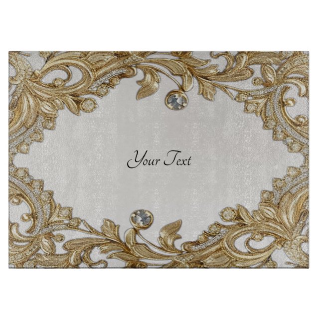 Planche décorative à découper en or (Devant)