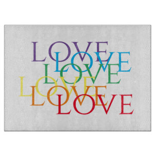 PLANCHE LOVE 15x11 Planche à découper en verre