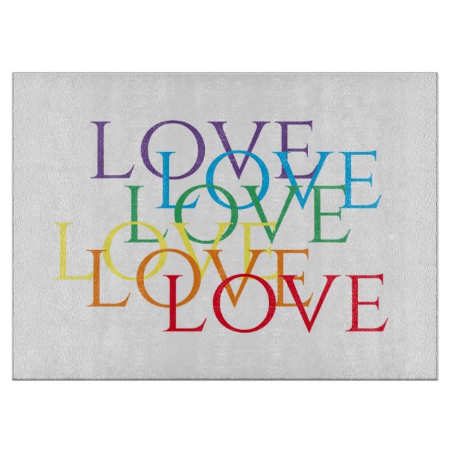 PLANCHE LOVE 15x11 Planche à découper en verre (Devant)