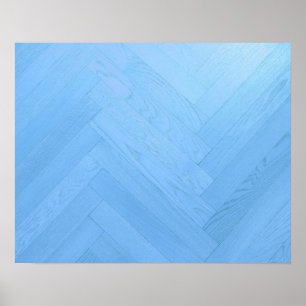 Plancher bleu Abstrait Poster