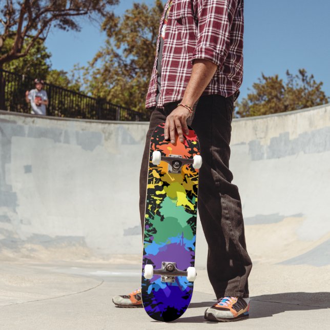 PLANCHER PEINT SPLASH GRAFFITTI SKATEBOARD (Extérieur 2)