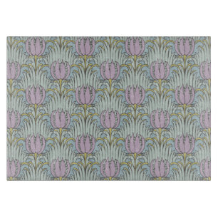 Planches à découper de motif d'oiseau et de tulipe