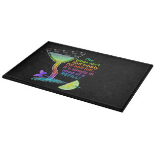 Planches à découper en verre à moitié plein