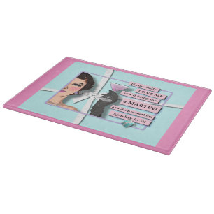 Planches à découper en verre Diamonds & Martinis