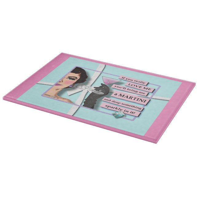 Planches à découper en verre Diamonds & Martinis (Coin)