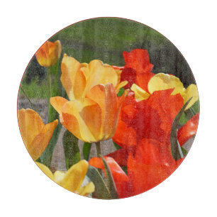 Planches à découper en verre Fleurs de Tulipe lumi