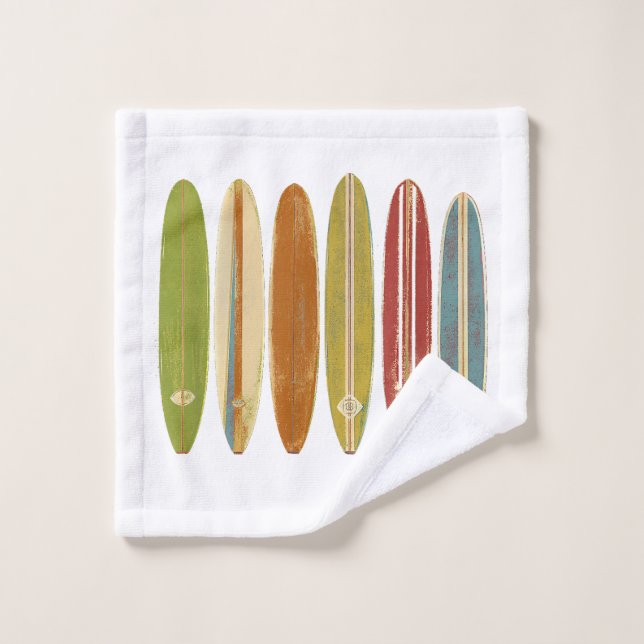 Planches de surf Longboard Style Rétro Vintage Sur (Gant de toilette)