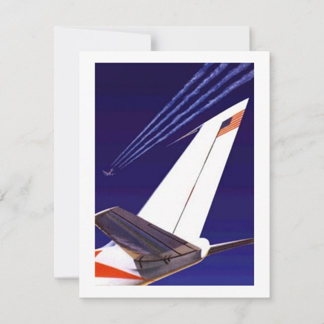 PLANE TAILS & TRAILS INVITATION FÊTE EZ2PERSONNALI (Devant)