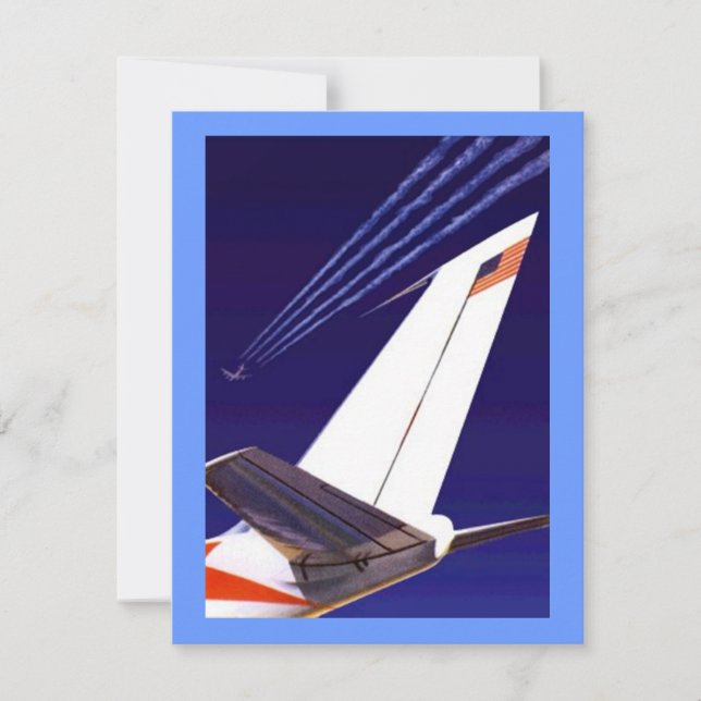 PLANE TAILS & TRAILS INVITATION FÊTE EZ2PERSONNALI (Devant)