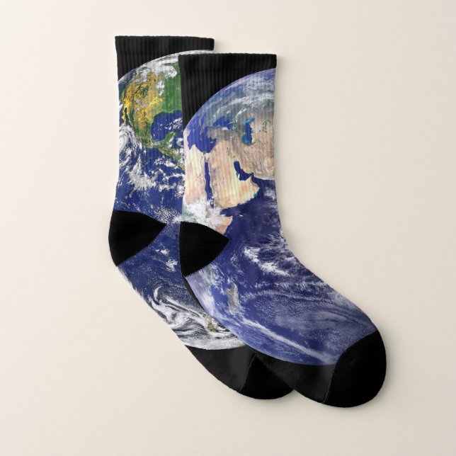 PLANET EARTH FROM SPACE All Over Socks (Paire)