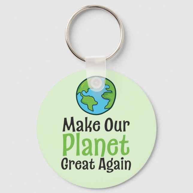 Planet Great Again 2,25" Porte-clés bouton de base (Recto)