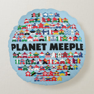 Planet Meeple, Coussin de texte noir