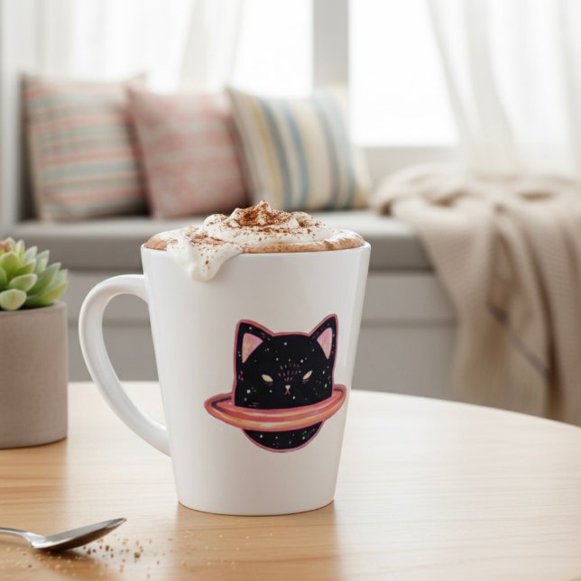 Planète chat latte Mug (Créateur téléchargé)