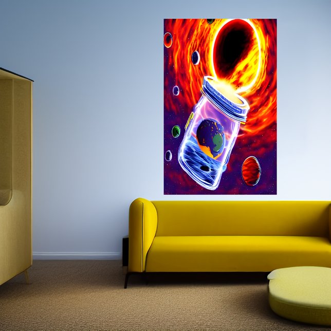 Planète dans un pot en verre | AI Art Poster (Créateur téléchargé)