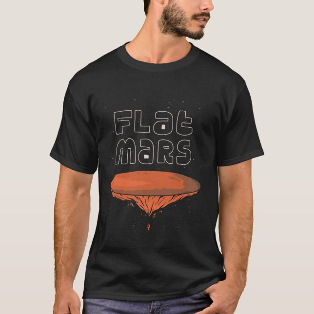 Planète plate-mars drôle Sweat - shirt à capuche P (Devant)