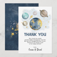 Planète spatiale Galaxie Baby shower Merci