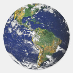 PLANÈTE TERRE DE L'ESPACE Stickers petits