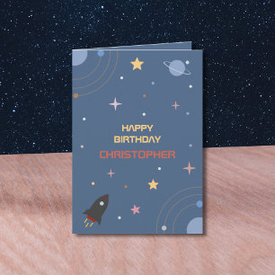 Planètes et Rocket, Carte d'anniversaire de l'espa