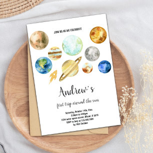 Planètes Galaxy Invitations d'anniversaire