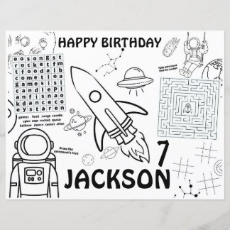 Planètes sets de table, Fiche d'activité Espace ex