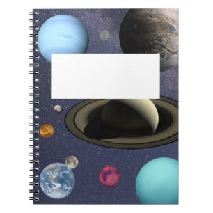 Planètes système solaire Carnet photo spirale