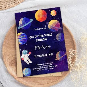 Planètes violettes Galaxy Invitations