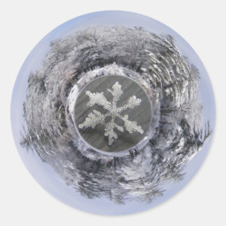 Planétoïde à neige ~ autocollant