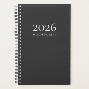 Planificateur 2026 Gris Charbon   Initiales person