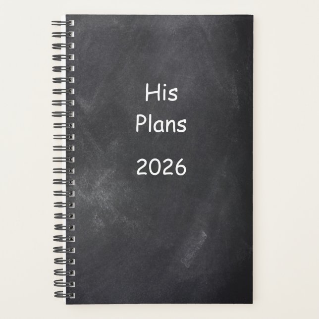 Planificateur 2026 pour hommes Plans Style tableau (Devant)