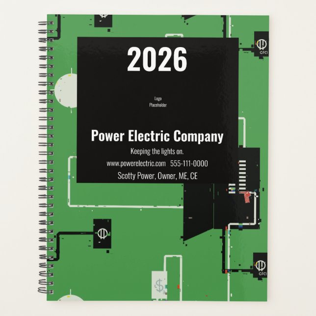 Planificateur 2026 pour la construction d'électric (Devant)